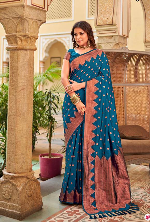 Reeva Rama Soft Silk Saree With Elegant Blouse – Zariknyaa