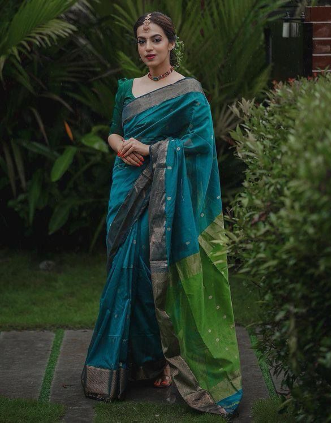 Sita RamaGreen Banarasi Silk Saree