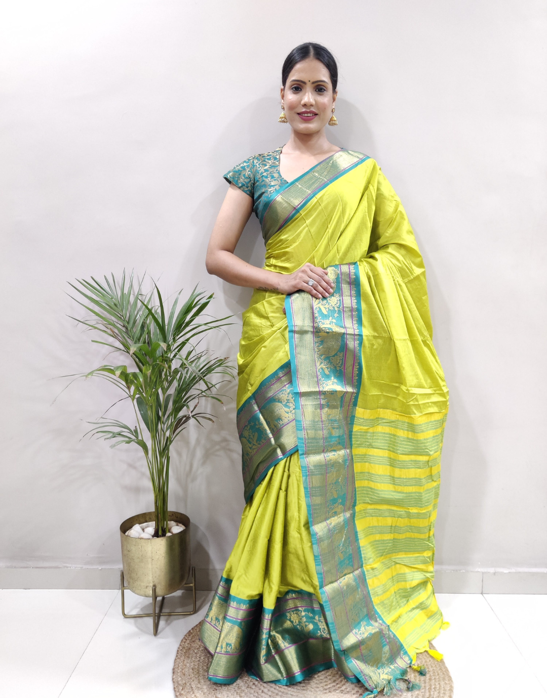 Ragini Yellow Soft Silk Saree