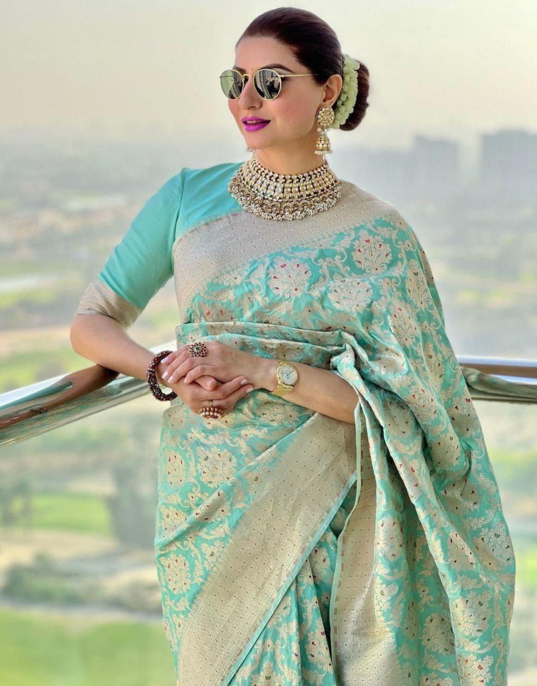 Fenny Pista Coloured Banarasi Silk Saree