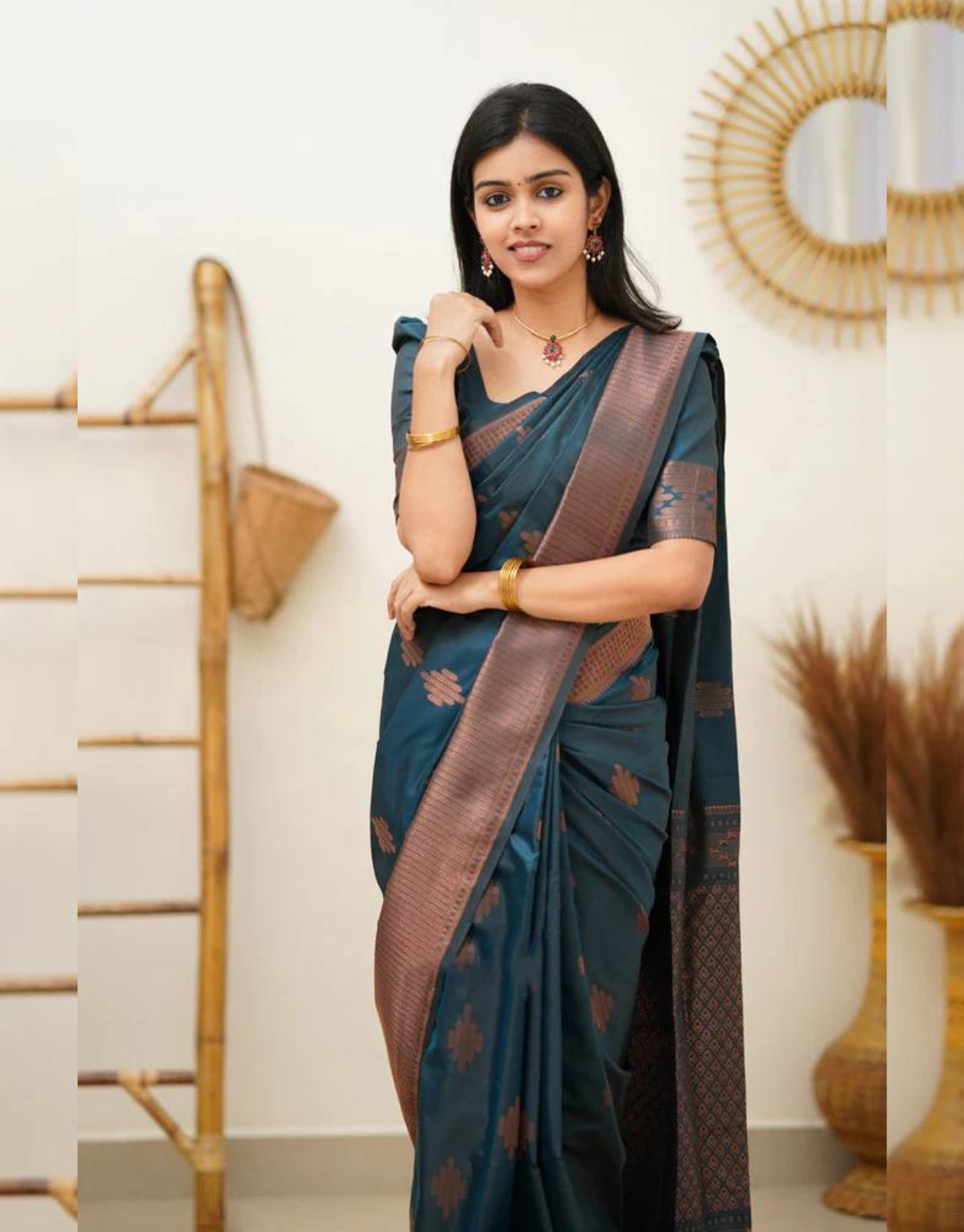 Latest Blue Soft Silk Saree With Designer Blouse – Sareewave