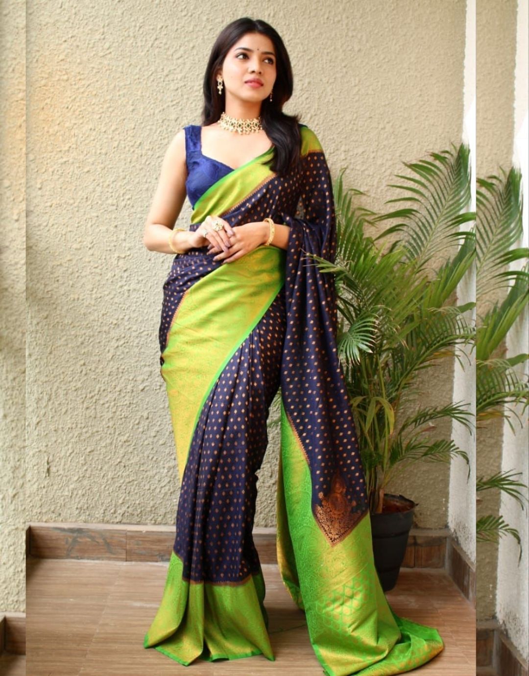 Geetanjali Blue Banarasi Silk Saree – Zariknyaa