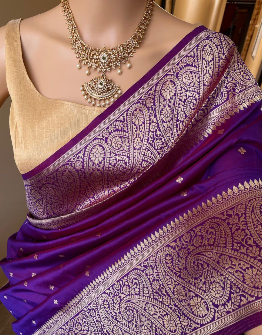Krishna Purple Coloured Soft Silk Saree