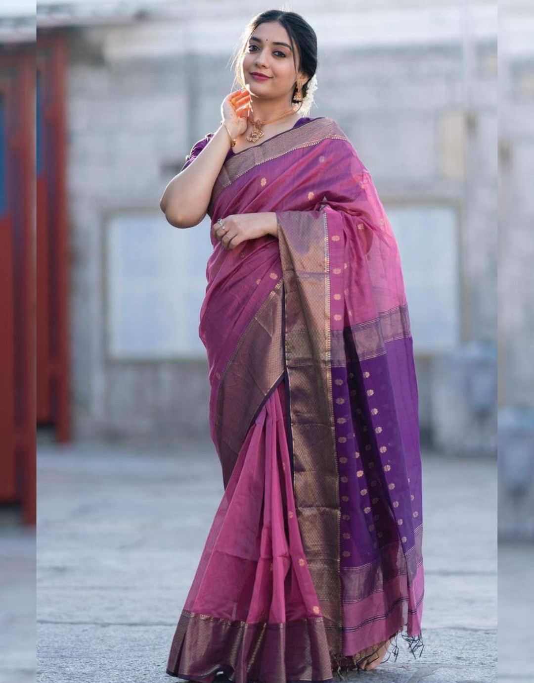 Sita Lilac Purple Banarasi Silk Saree