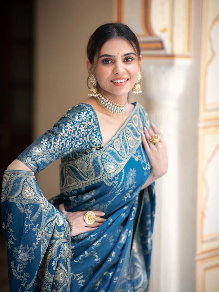 Hema RamaGreen Banarasi Silk Saree