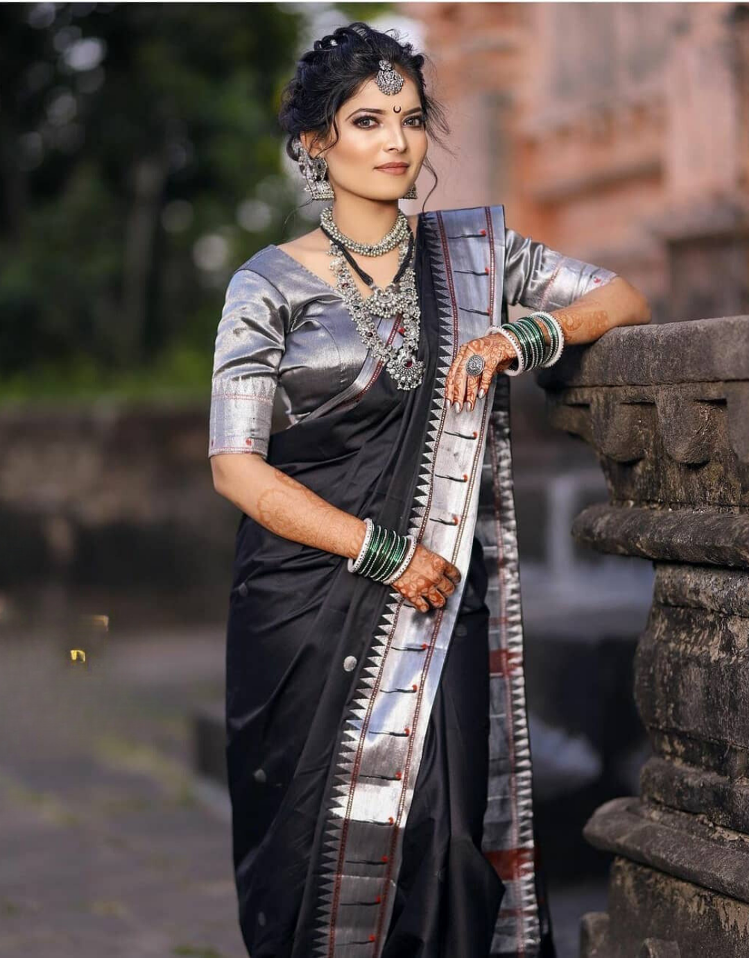 Neha Black Paithani Silk Saree