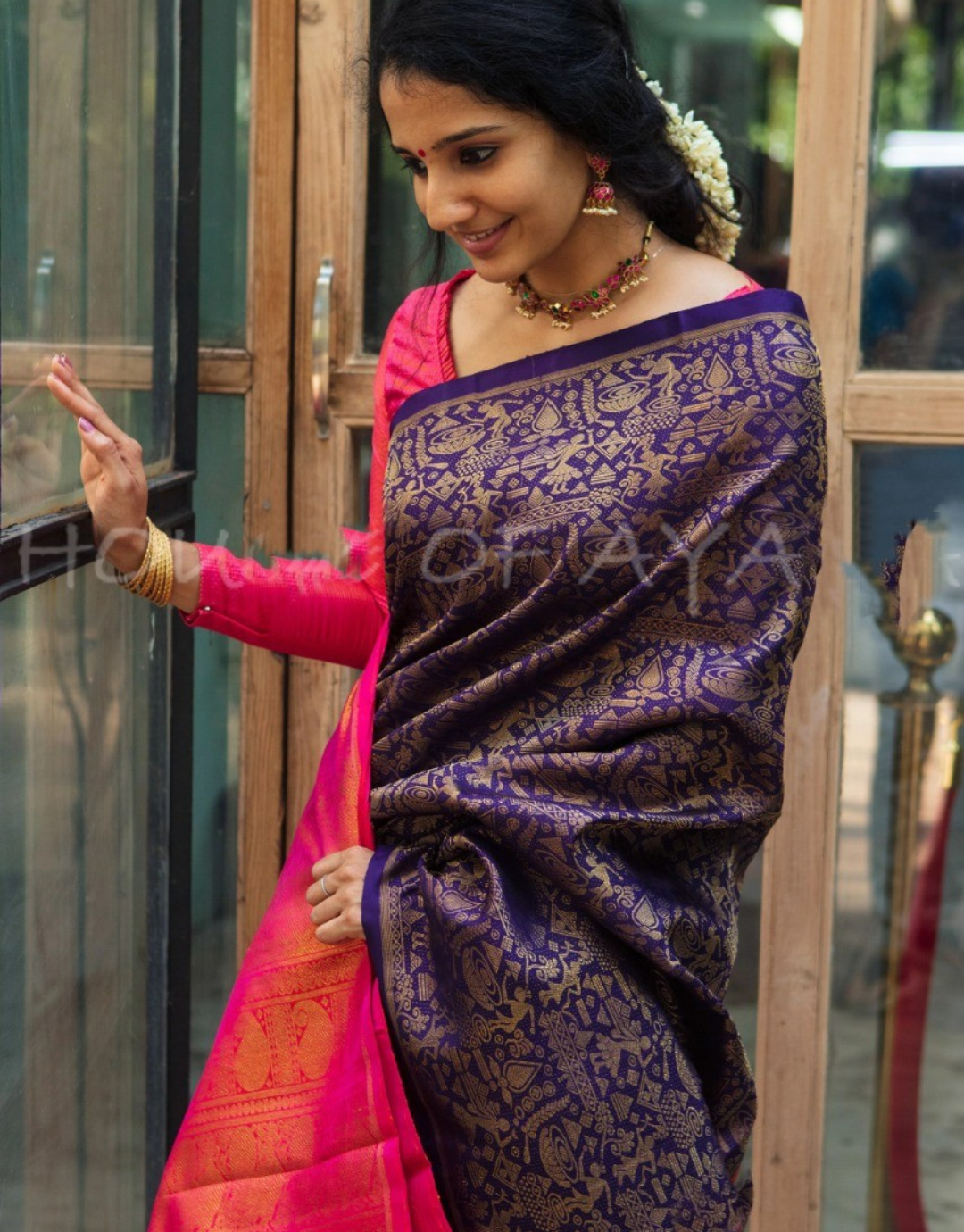 Buy Lavender & Purple- kanchipuram silk saree online | kanchipuram silk  from ShrusEternity