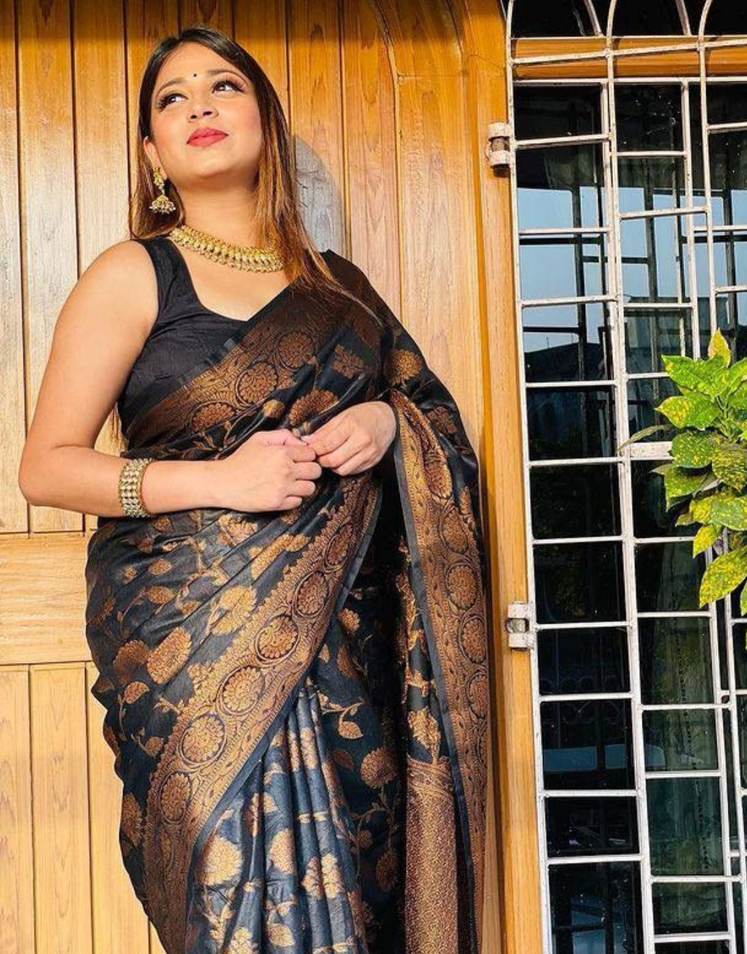Suhani Black Banarasi Silk Sareea