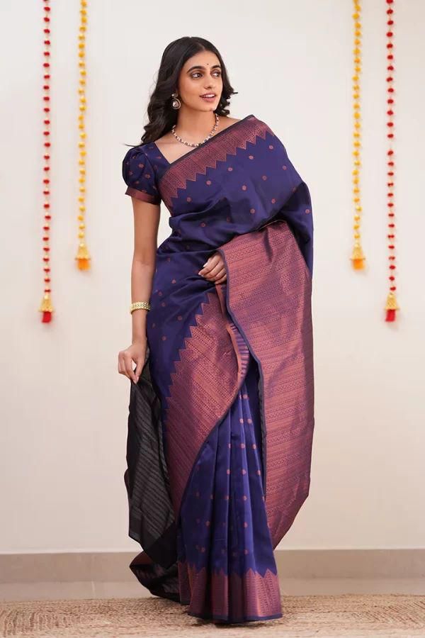 Maira Purple Kanchipuram Silk Saree