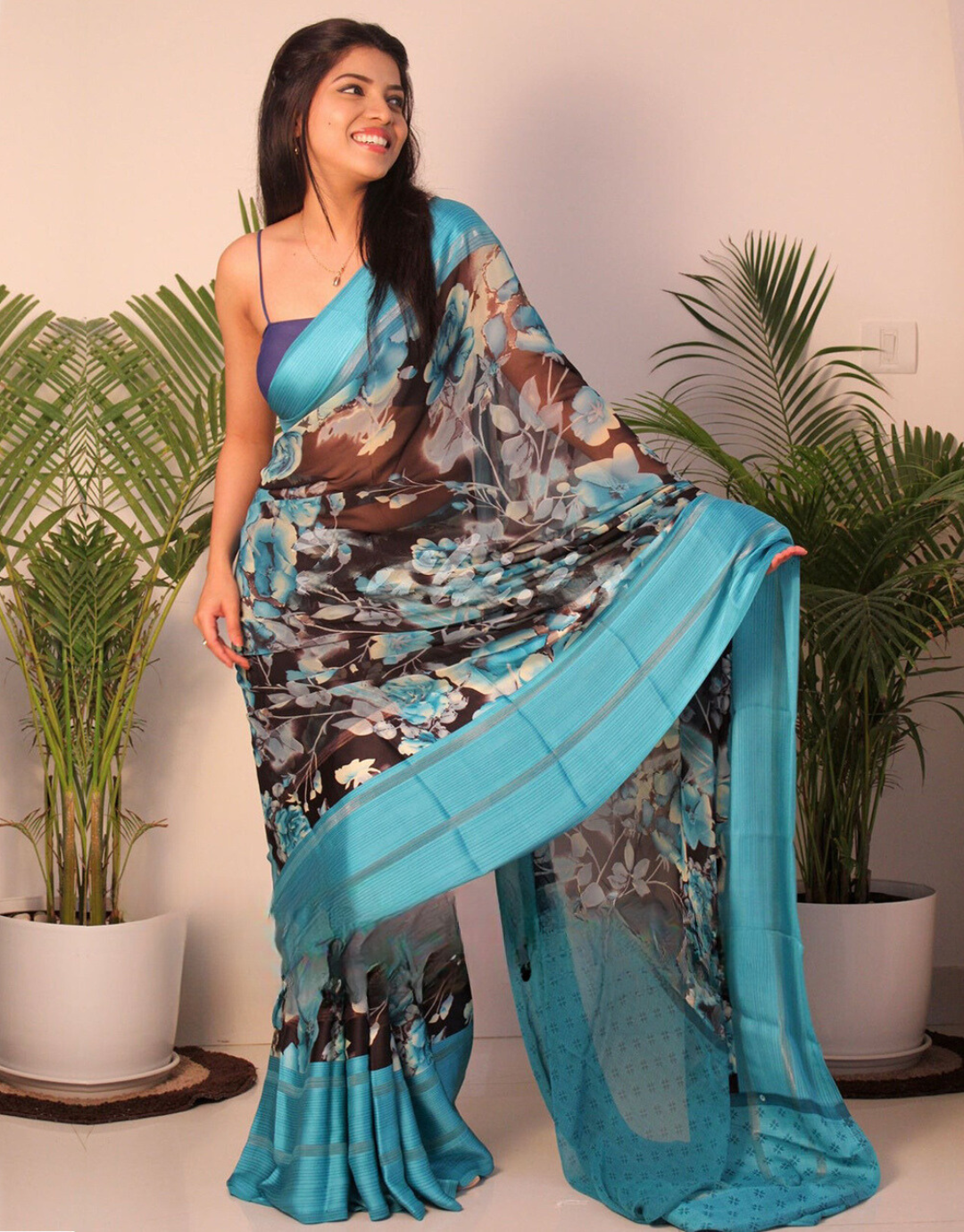 Kalyani Greenish Blue Soft Silk Saree 