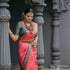 Satggerous Pink Kanchipuram with butti design Silk Saree