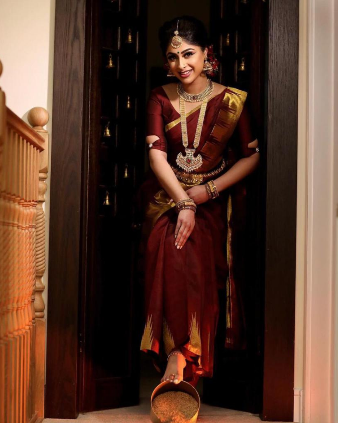 Amla Soft Silk Sari With Attached Blouse Saree 
