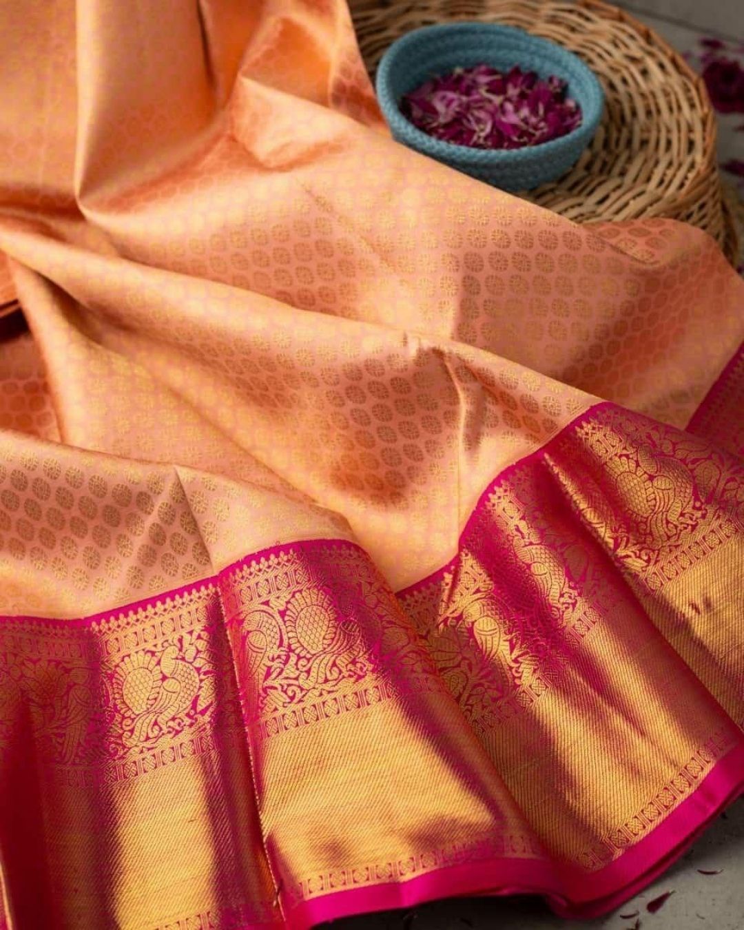 KANIKA Traditional Kanchi Soft Silk Saree With Attached Blouse