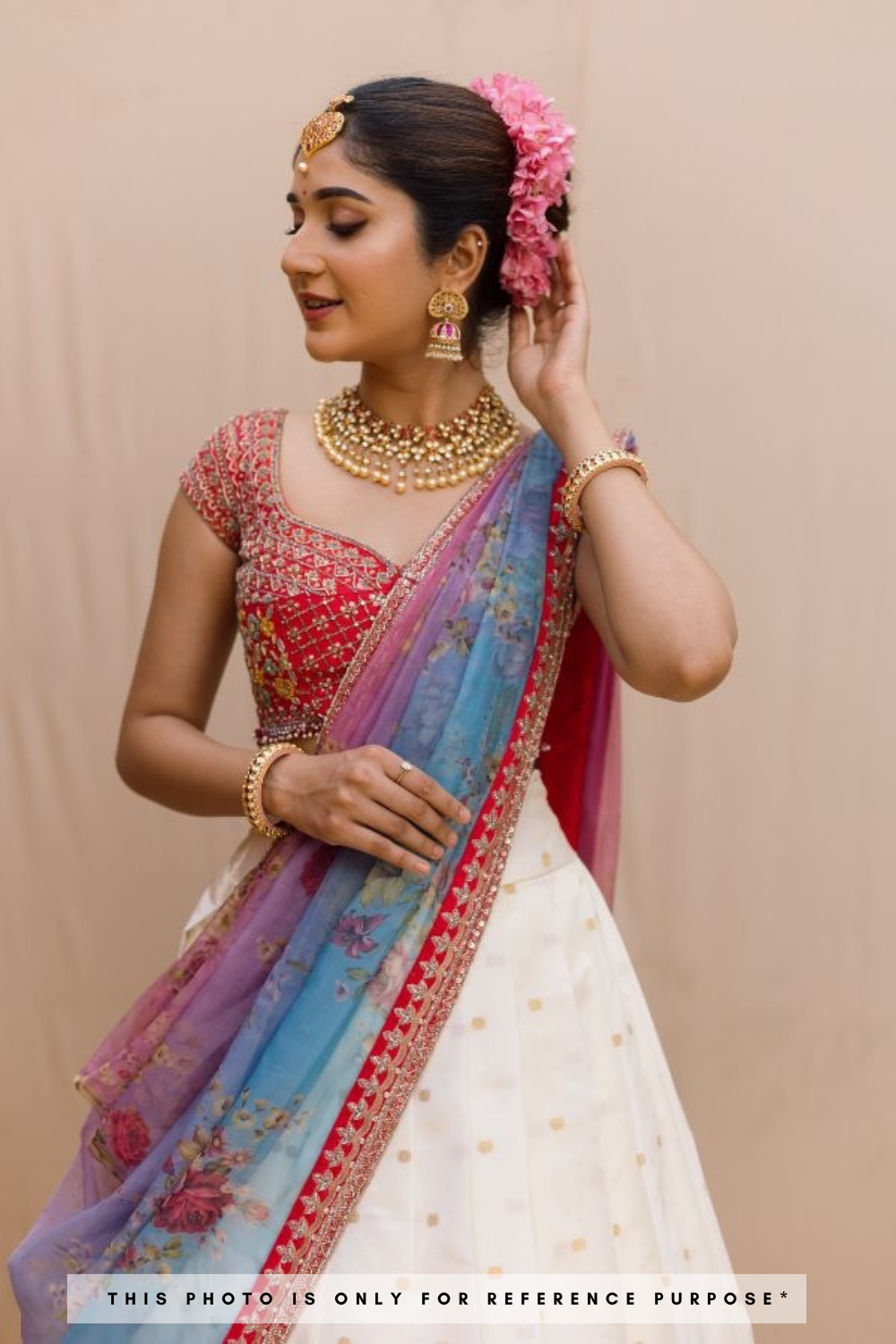 Designer bridal organza half saree | Wedding outfit