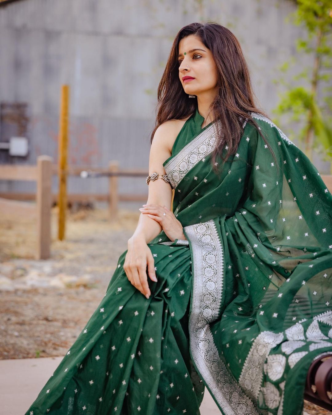 Stunning Green Colour Pure Soft Organza Silk Saree With Stylish Blouse –  TULIP DESIGNER